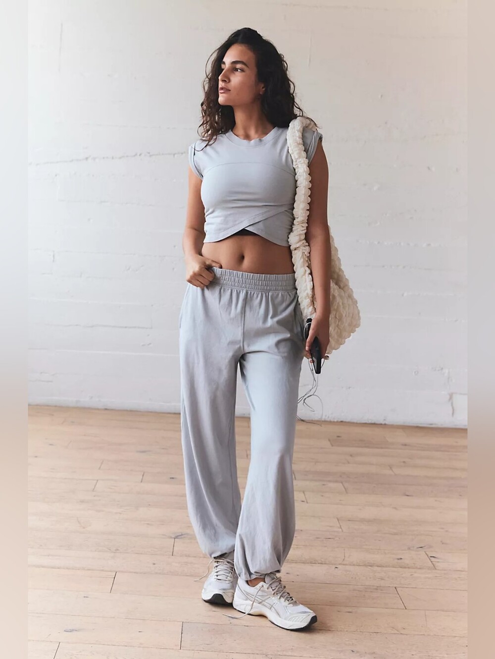 🪷NWT Free People FP Movement Hot Shot Crossover Set In Heather Gray, L🌙